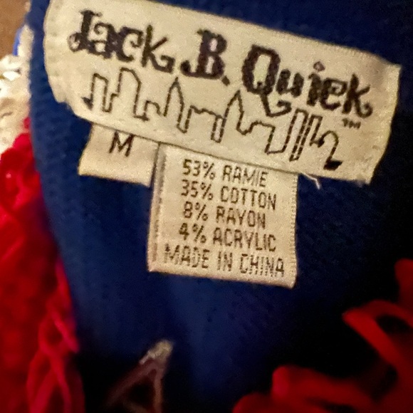 Unique Christmas button up sweater blue/red/white. Size Medium. Patriotic 🇺🇸 - Picture 7 of 7